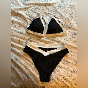 Black and white SHEIN swimsuit